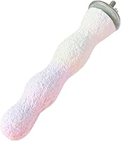 YOOSOWING Parrot Perch for Bird Cage - Rough Beak Grinding Stone, High Calcium Mineral, Colorful Coral/Purple Perch Toy