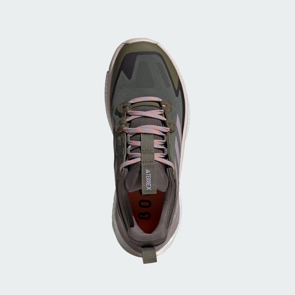 Terrex Free Hiker 2 Low Hiking Shoe - Women's, Olive Strata/Preloved Fig/Amber Tint, 8.0