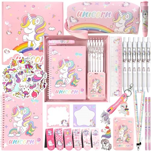 Unicorn cute School Supplies Kawaii Stationery Present Set , Incl...