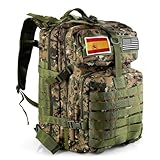 GUJOIN Mochila Tática 50L Mochila De Grande Capacidade Para Uso Militar Mochila De Emergência De 3 Dias Para Caça, Caminhadas Acampamentos E Atividade Ao Ar Livre (verde camuflaj)