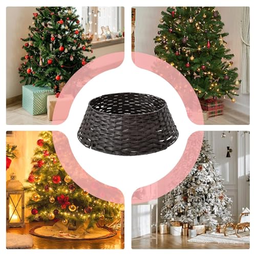 Cache-pied de sapin tressé : panier de décoration haut de gamme pour fêtes