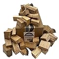 Carolina Cookwood Hickory Smoking Wood Chunks Add Smoke Flavor to Food Cooked on Grills Smokers and Most Outdoor Cookers; Naturally Cured USA Hardwood Pieces in 8-12 Pound Box 800 Cubic Inches