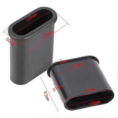 CCeCCe 4 Pack Speaker Port Tubes Flat-Shaped 110x30mm Sound Box Air Vent Reflex Ports Tube for Home Subwoofer Bass Woofer Guitar Loudspeaker Cabinet Voice Outlet DIY Repair Parts
