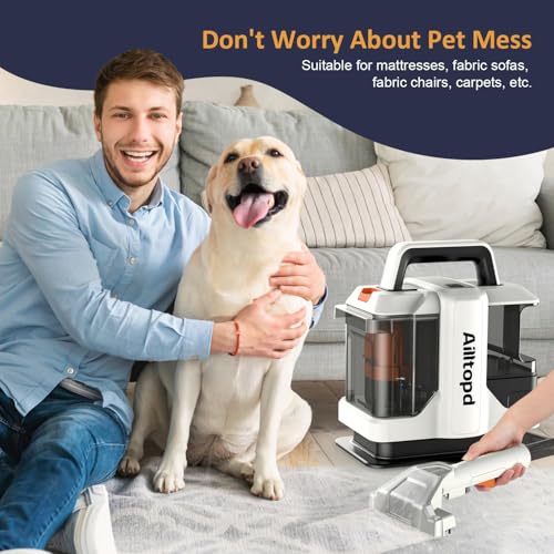 Portable Carpet & Upholstery Spot Cleaner Machine, Powerful Suction&Deep Cleaning Carpet Cleaner Machine for Area Rugs, Carpet, Couch, Car, Pets,