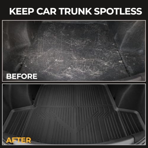 Image of Floor Mats for 2016-2025 Chevy Malibu Accessories | Full-Coverage Set with Cargo Liner, Odorless & Durable, All-Weather Protection, 3D Laser Fit, Easy to Spray Clean