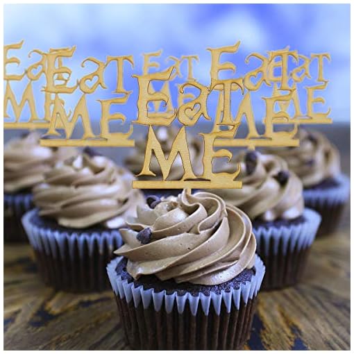 50pcs Wooden 'Eat Me' Cupcake Toppers - Image 5