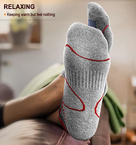 Image of BULLIANT Men Running Ankle Socks 6Pack-Cushioned Support-Low Cut No Show | Fully Terry Sole | Arch Support | Seamless Toe Closure | Moisture-Wicking Breathable Mesh | Reinforced Heel&Toe