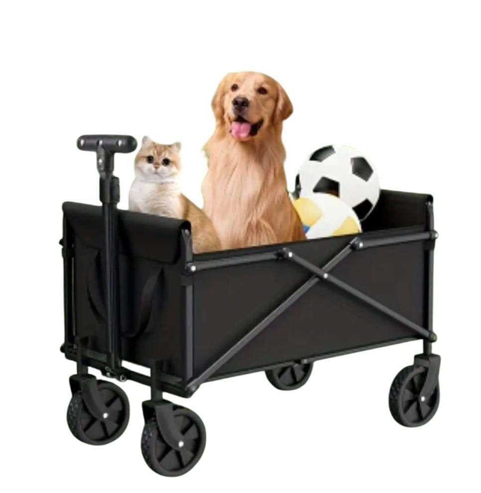 Carrello Pieghevole,Ruote Grandi Girevoli, Carrelli da Trasporto Per Terreni Accidentati, Carrello a...