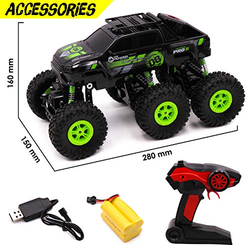 Image of Zest 4 Toyz 2.4GHZ 6 Wheel Rock Crawler SUV Monster Truck 4WD Rechargeable Remote Control Car -Assorted