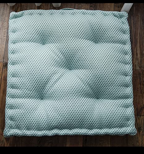 Cojín cuadrado azul claro de 40 x 40 cm para silla, sofá, suelo, hogar, comedor, oficina y viajes, cómodo, suave y elegante cojín de asiento para máxima relajación
