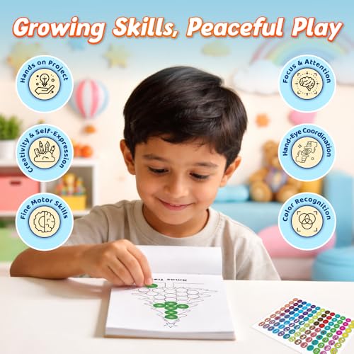 Image of 2000+ Dot Sticker Activity Book For 3+ Years Old Toddlers | Fun Sticker Set, Focus Builder, A to Z letters (Uppercase & Lowercase), Numbers 1-10 | Screen-Free Educational Activity For Kids