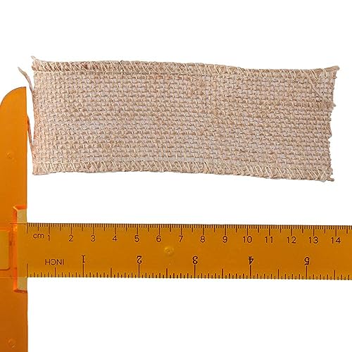 Hobbyme KFBB2B27/YPFG7 100 Burlap Napkin Rings With Wired Edge, Napkin Bands With Hemp Rope thumb #6
