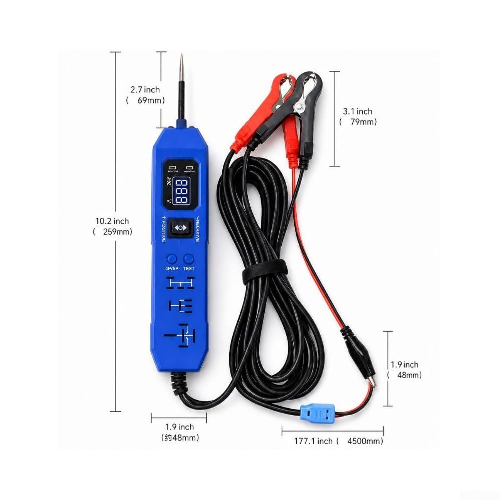 2-in-1 Kfz-Schaltungsprüfer, Relais, Diagnosewerkzeug, 36 V (DW833 Blau)