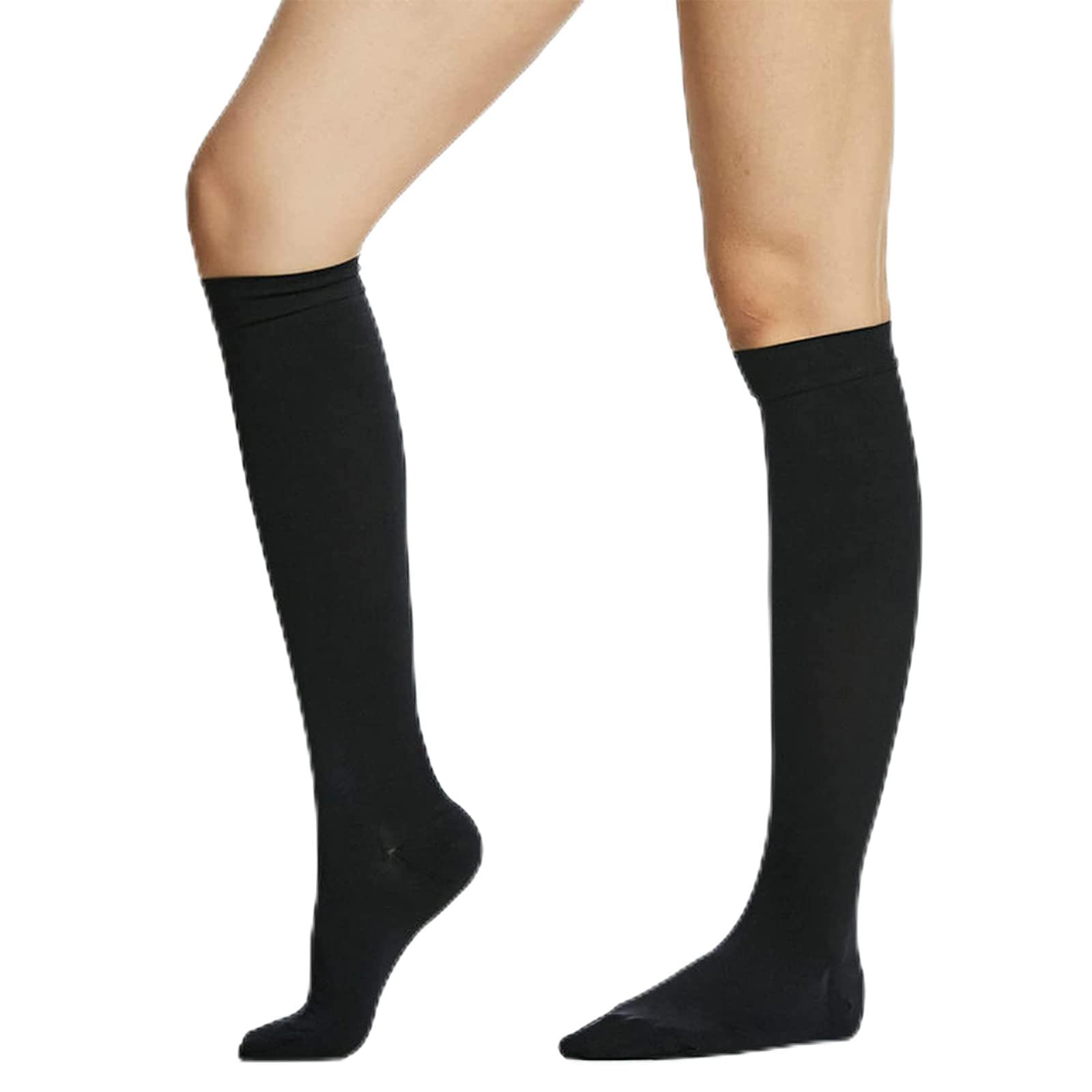 SXHMSAL Compression Stockings Class 2 for Women And Men, 23-32 Mmhg Knee High Graduated Varicose Veins Socks Hosiery for Edema, Swollen, Pregnancy, Rehabilitation Aids for Patients,Black,XL