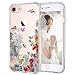 iPhone 7 Case, iPhone 8 Case, MOSNOVO Floral Humming Bird Clear Hard Case Design with Shockproof Protective Back Case Cover for iPhone 7 (2016) / iPhone 8 (2017) - Clear