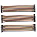Produktbild haljia 120 30 cm 30,5 cm Dupont Draht 40pi Buchse auf Stecker, bunte 40pi Stecker auf Stecker, 40pi Buchse auf Buchse Breadboard Jumper Wires-Bandkabel Kit