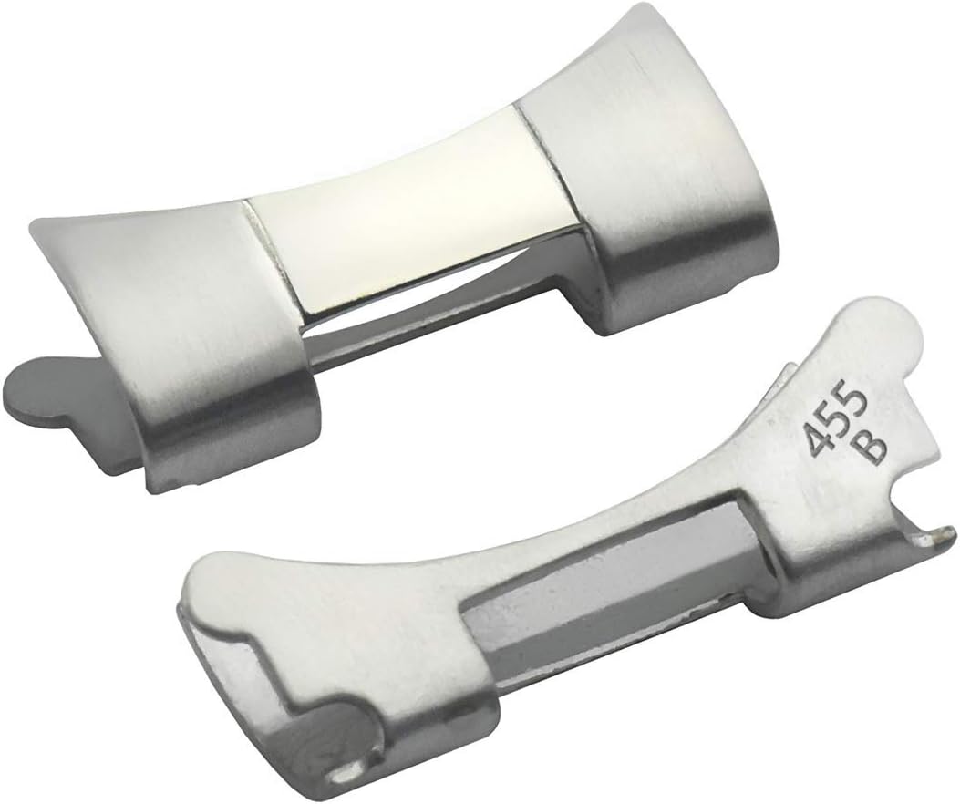 Ewatchparts20MM STEEL OYSTER END CAPS COMPATIBLE WITH ROLEX 16000, 16014, 16030, 16200, 16220, 16235 PC