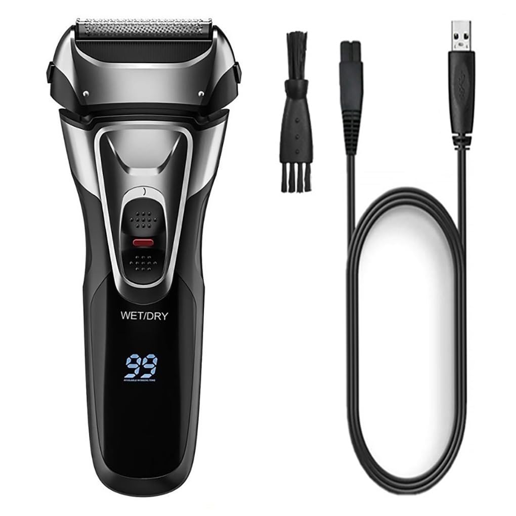 Rasoi elettrici a lamina per gli uomini Rasoio professionale Ricaricabile Potente rasoio per gli uomini Rasoio elettrico lavabile 3D Bagnato Asciutto Viso Barba Macchina da barba