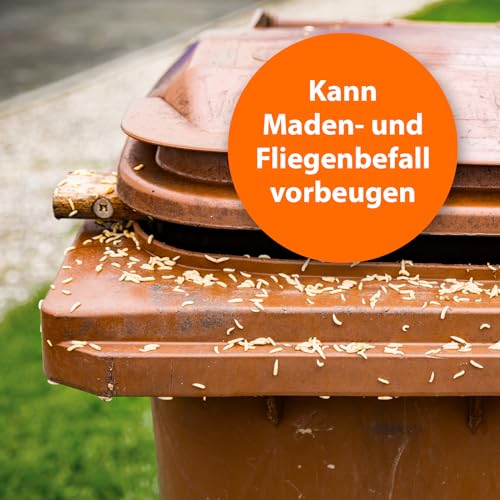 ARDAP Biotonnenpulver 500g - Anti Maden Biotonne - Mülltonnen Pulver - Gegen Fliegen, Maden, Ungeziefer & üble Gerüche - Für ca. 600l Bio Abfall - Stoppt üble Gerüche, biologisch abbaubar