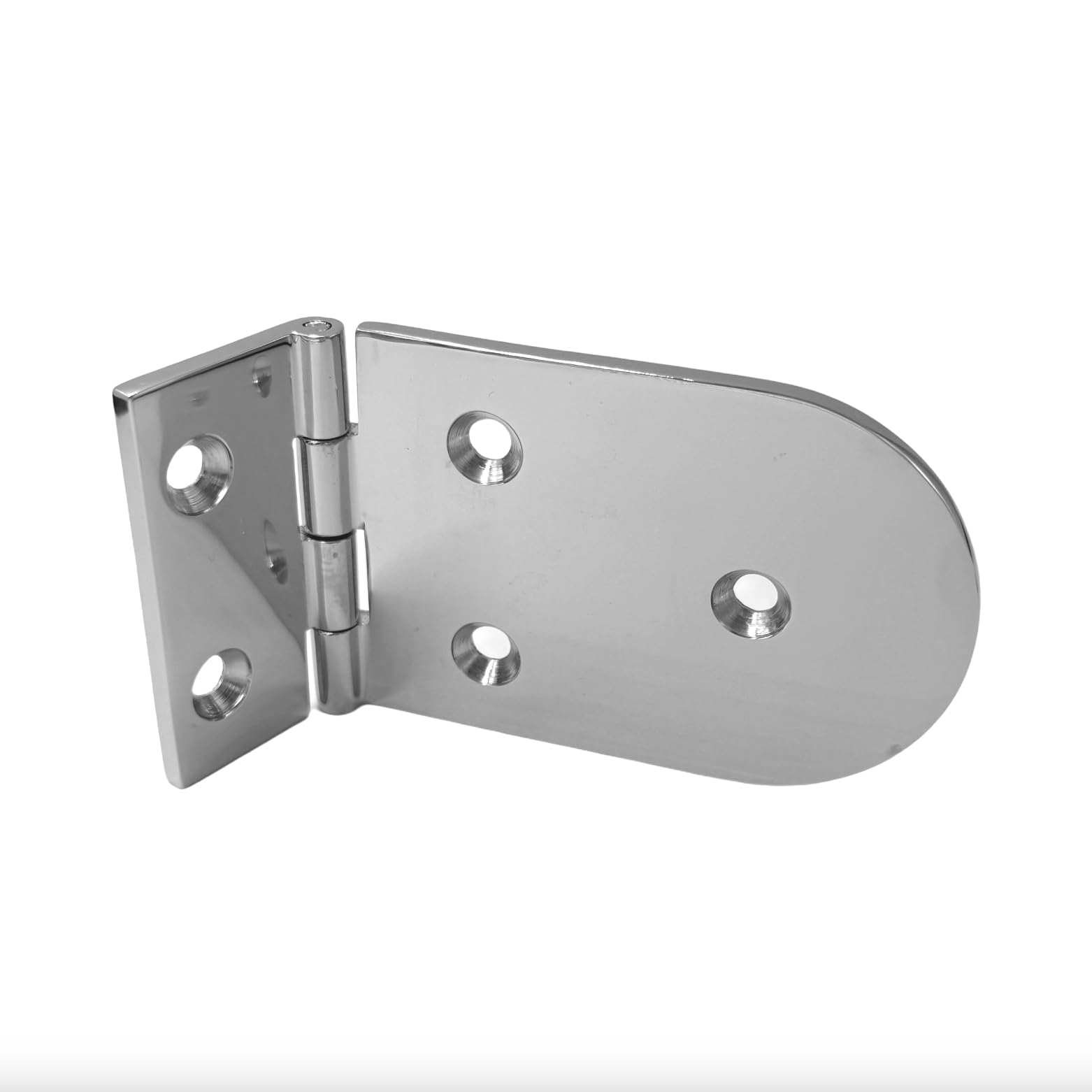 HS0097 Stainless Steel Hinges Half Round Rectangle Bracket Hinge Steel Heavy Duty Stainless Steel V4A AISI 316 Opening Angle Top - Image 4