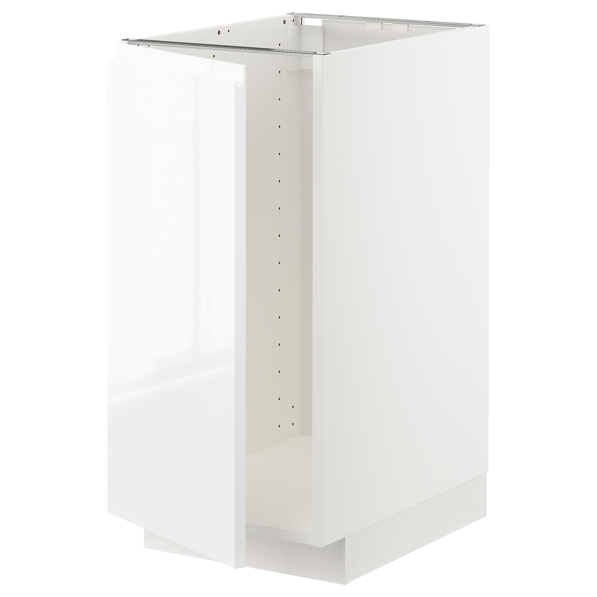 Meuble sous évier METOD blanc brillant 40x60 pour une cuisine épurée et tri facile