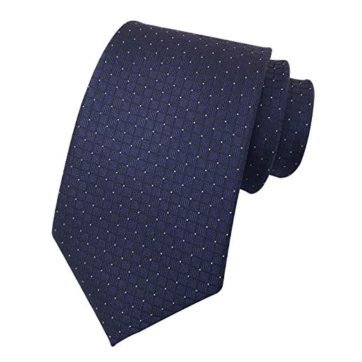 Gravata social masculina listrada de bolinhas em tecido jacquard, Azul marinho, One Size