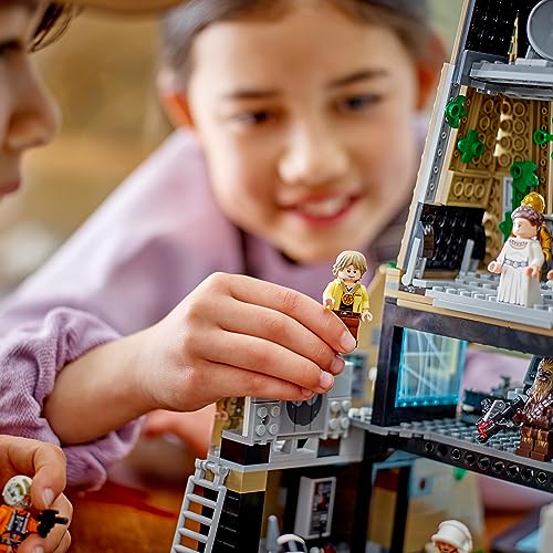 Image of LEGO 75365 Star Wars Yavin 4 Rebel Base with 10 Minifigures Including Luke Skywalker, Princess Leia, Chewbacca and 2 Droid Figures, Y-Wing Starfighter and Command Room of A New Hope