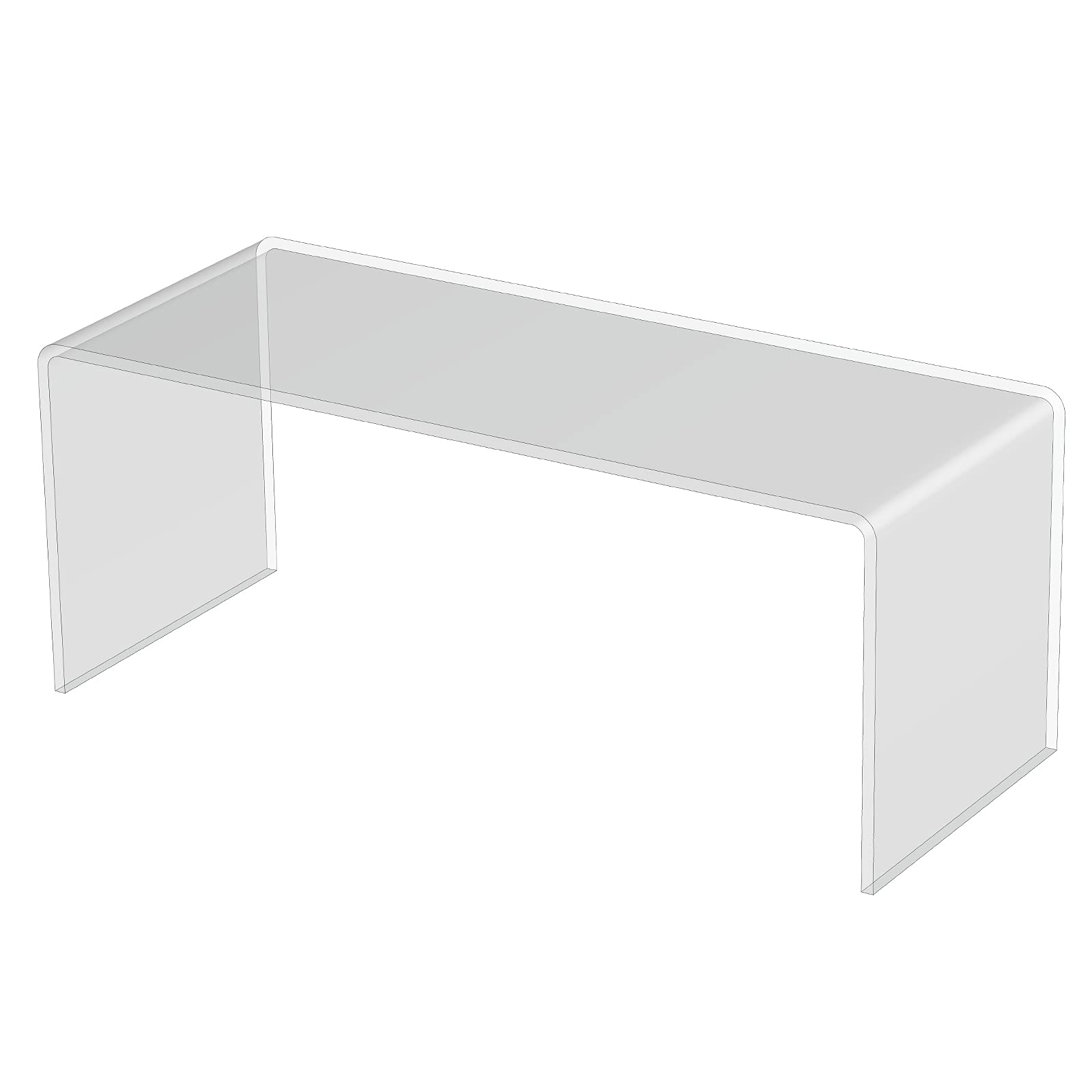 3R W Design Clear Acrylic Display Risers- Premium Shelf Riser Display Stands and Plinths - Hoverstand- Made in UK (6mm-thick-50cm-20cm-20cm, Max Load 5kg)