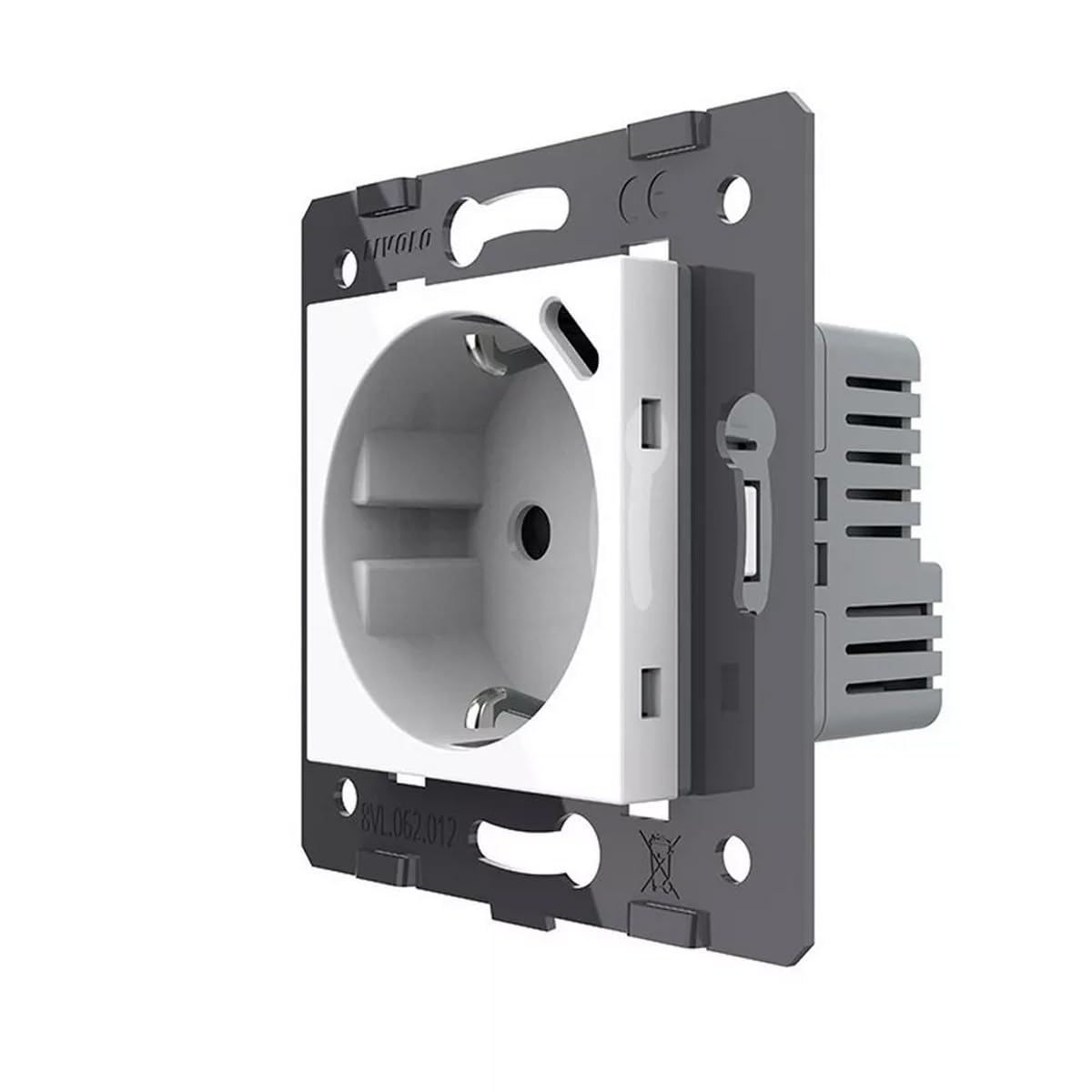 LIVOLO USB-C Steckdose Modul 18W in Weiß Schuko USB Anschluss TYP C für Schnellladekabel Ladegerät Kindersicherung Schutzkontaktsteckdose Unterputz FCTF16A.UC18W-2WP