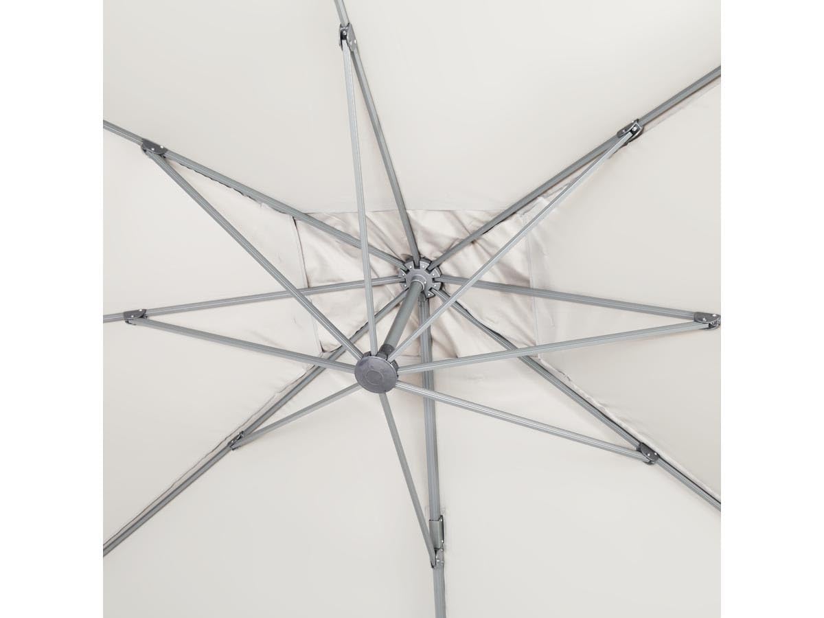 Parasol Jardin déporté alu Sun 4" 3 x 4 m - Ecru