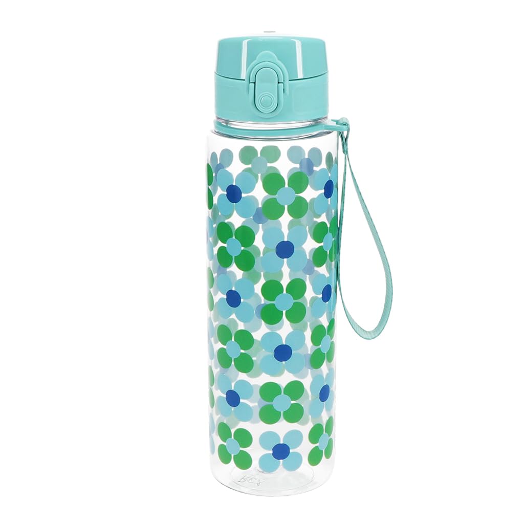 Rex London Blue/Green Drinks Bottle With Push Button Lid 700Ml - And Daisy