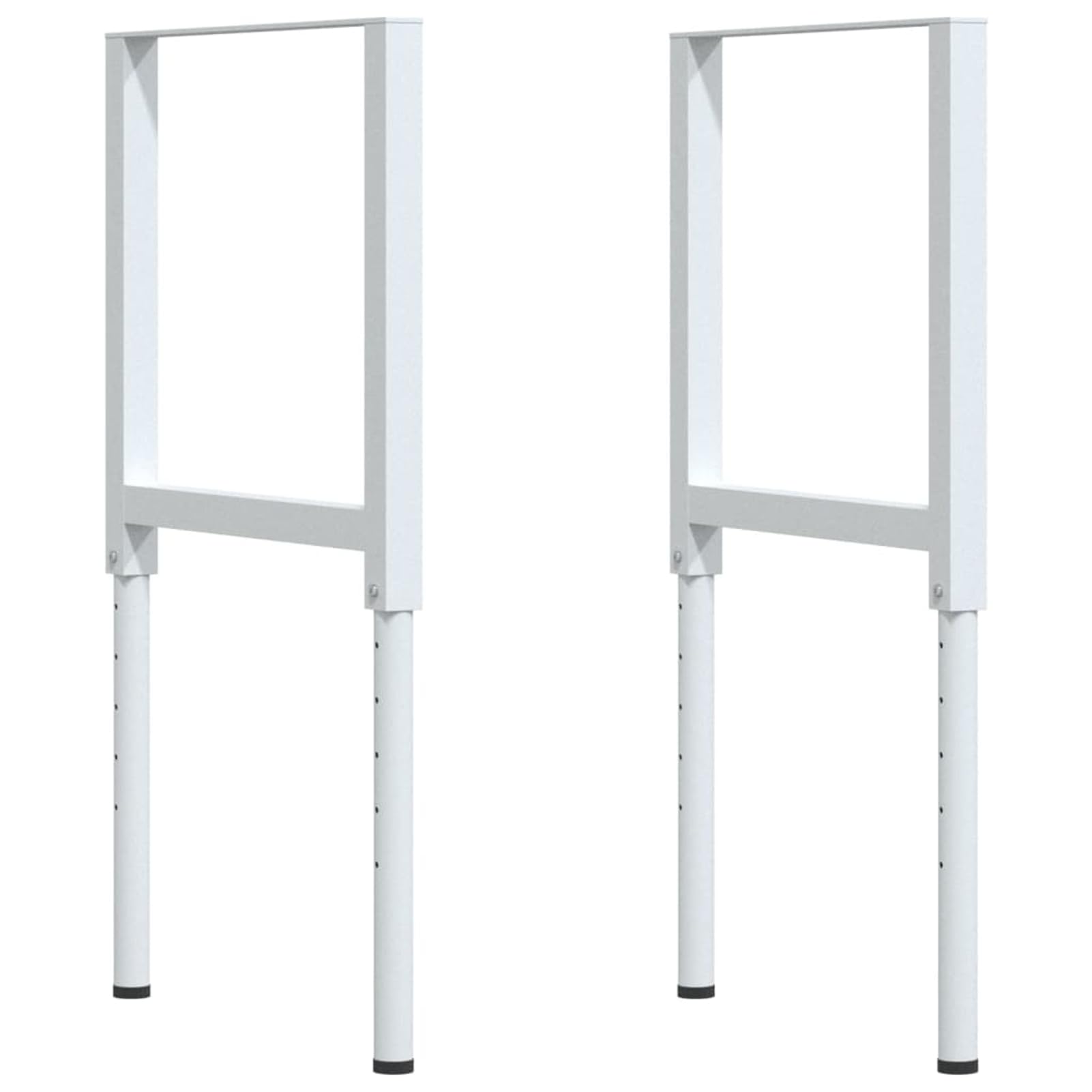 Homgoday Banco da Lavoro in Legno massello di Acacia Non trattato con Gambe in Metallo Grigio Regolabili 100x60x(73-995) cm