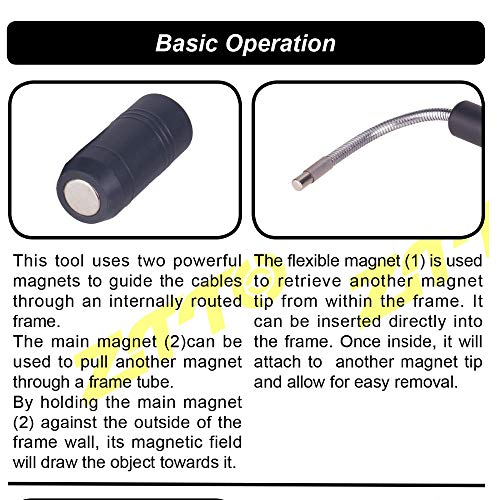 Loijon ZTTO Ferramenta de roteamento de cabo interno para quadro interno de bicicleta Deslocador de