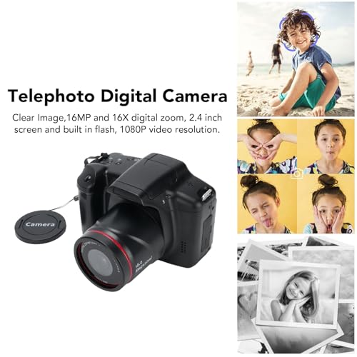 Caméra Numérique, Caméras 4K pour Photographie et Vidéo, Caméra de WiFi Tactile 16MP 2,4 Pouces pour Youtube avec Flash, Capot D'objectif, Caméras Avant et Arrière – Image 4