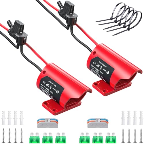 Hoozoocen Milwaukee M12 Battery Adapter : 12V Conversion Kit with Switch Fuse Wire Terminals 12AWG Wire & Power Connector-Ideal for DIY RC Car Toys and Robotics -1Pack