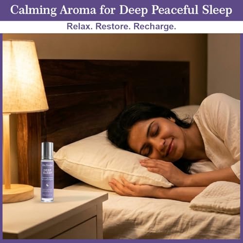 Image of Deep Sleep Roll-On - Calming Aroma for Restful Nights & Relaxation | Sleeping Aid Helps Improve Sleep with Lavender, Chamomile, Sandalwood, Coconut & Sesame Oils | 100% Natural Essential Oils, 10 ml (Pack of 2)
