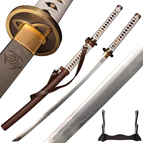 SV Michonne's Sword Katana Walking Dead 1065 high Carbon Steel Clay_Tempered Steel Handmade Real Sharp 41 inches