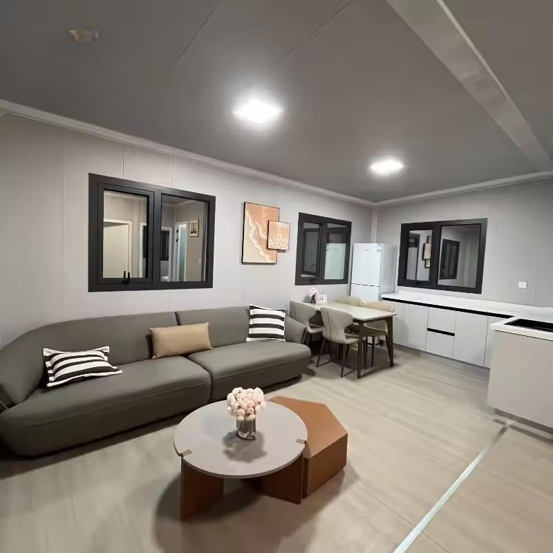 Pre-Sale Customized Products Portable Prefabricated House to Live in for Adults, 20ft Expandable Container House Mobile Home with 2 Bedrooms, Full Equipped Bathroom & Kitchen - Image 4