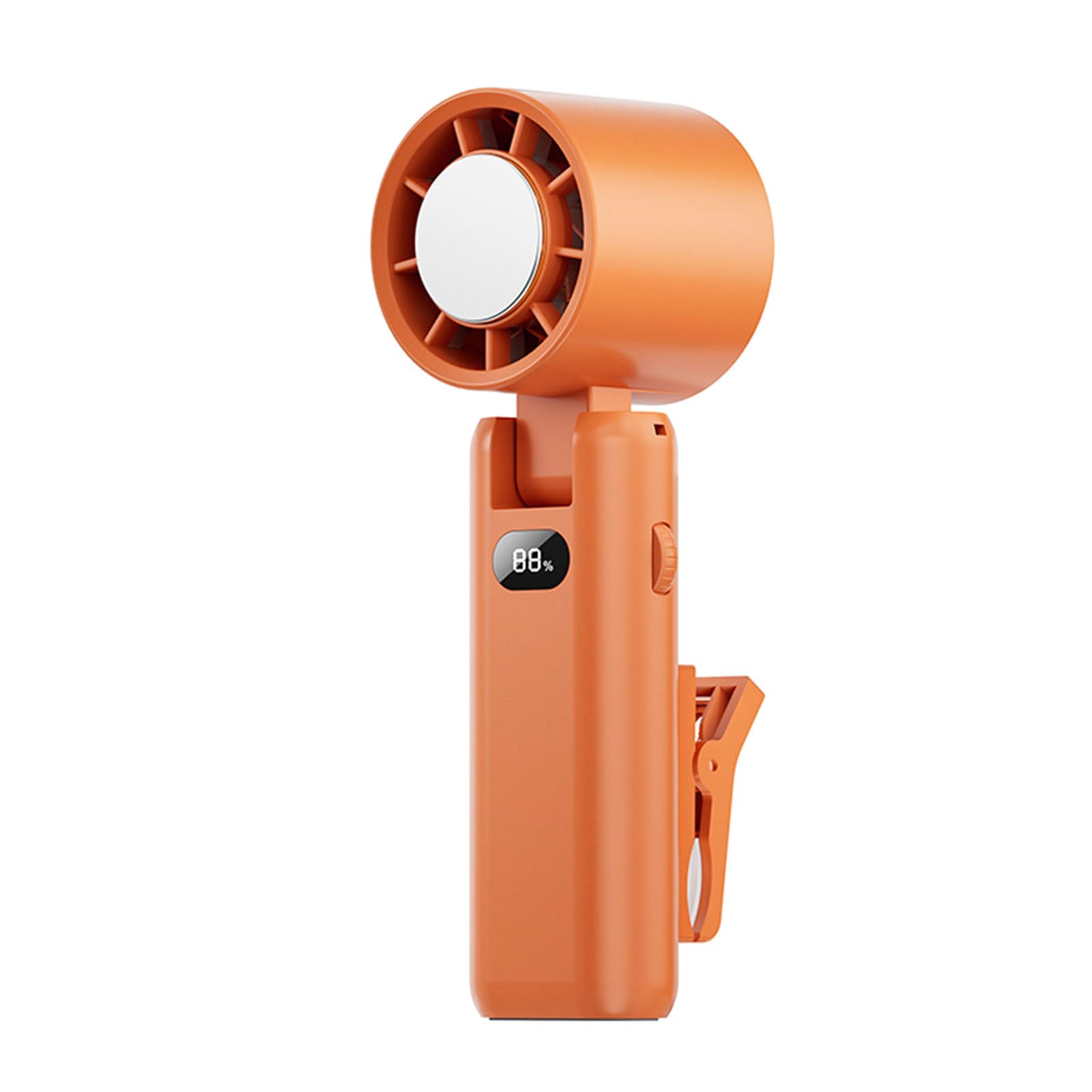 kokdid Portable Handheld Fan Rechargeable High Speed with Digital Display Folding Desktop Fan