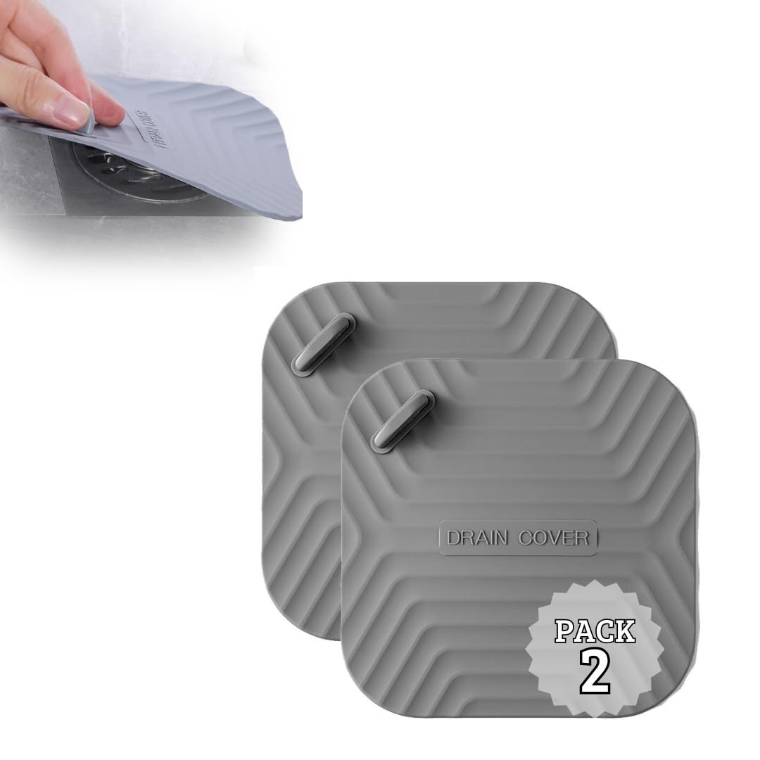 Pack de 2 Unidades - Tapa de Silicona para Desagüe Ducha - Tapón para Bañera, Ducha o Cocina - Evita Malos Olores o cucarachas - 15 centímetros.