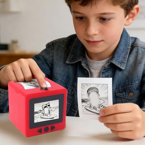 Image of FTVOGUE Smart AI Voice Sticker Printer Mini Thermal Sticker Maker Inkless Portable Label Maker with 2.4in HD Screen and WiFi for Home Office School DIY Crafts Notes