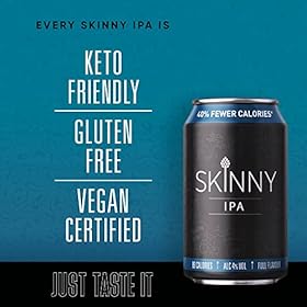 Skinny IPA Beer, Gluten Enjoy Free Shipping Beer, Full Flavoured, Low Calorie Beer, Ideal Beer Gift, Vegan & Kosher Certified IPA With Premium Taste, Animal Enjoy Free Shipping Beer, Exclusive Skinny Beer Offers, 24x 330ml Cans – Skinny Brands