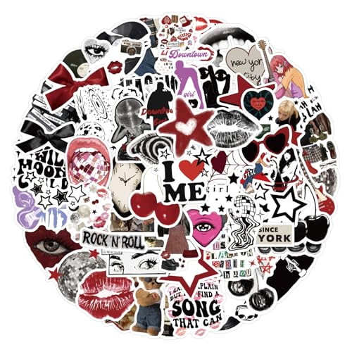 100Pcs Aesthetic Downtown Girls Stickers Pack Cool Trendy Y2K Stickers for Water Bottle Funny Waterproof Sticker for Teens Adults Vinyl Sticker for Laptop Skateboard Party Supplies(Downtown)