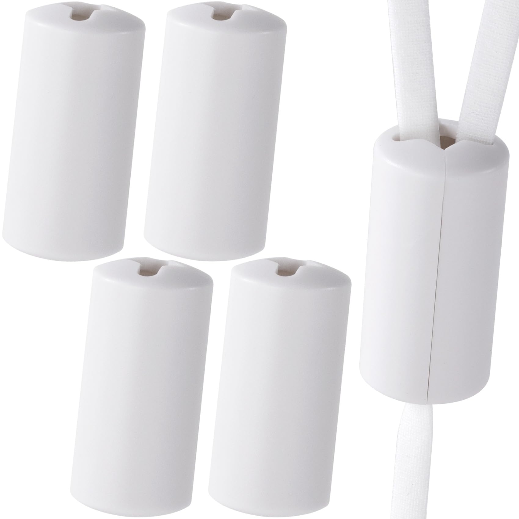 Photo 1 of STSTR 4 Pcs Breakaway Cord Condensers, Anti-Slip Blind Pull Knobs Holder Replacement, Plastic Window Blind Cord End
