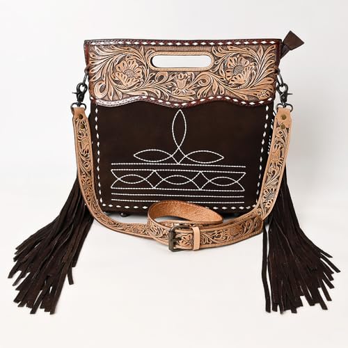 American Darling Crossbody Beautifully Hand Tooled Genuine Leather Women's Bag Western Handbag Purse| Bag4