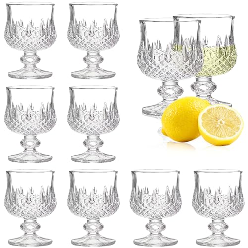 Soopiiso Cordial Glasses, Set of 8, 1.7oz/50ml, Stemmed Shot Glasses with Transparent Glass, 2.67 x 1.8 x 1.7