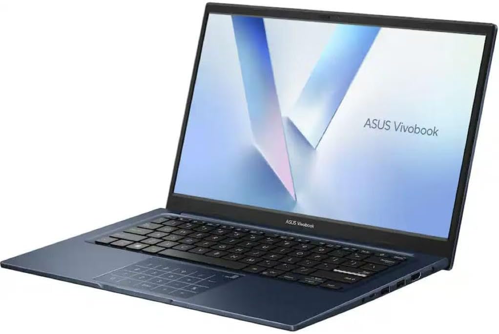 ASUS Vivobook 14 Laptop, 14" IPS 1920 x 1080 (Full HD) LED Display, Intel i5-120U, Deca-Core, 8GB RAM, 256GB SSD, HDMI, Quiet Blue, Windows 11 Home in S Mode, TWE Wireless Earbuds