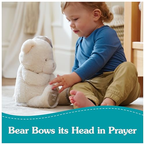 GUND Animated Goodnight Prayer Bear, Spiritual Plush Teddy Bear, Sensory Toy Stuffed Animal for Ages 0 and Up, Cream, 11" - image 4