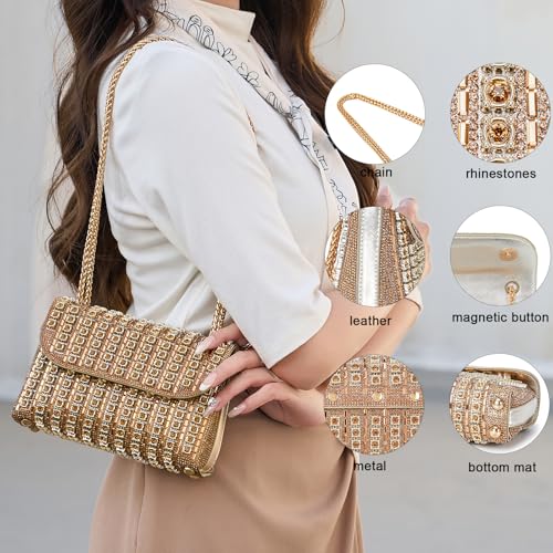 Image of Women's Evening Handbags Rhinestone Purse Crystal Evening Clutch for Women Formal