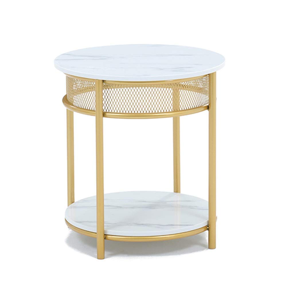 Table basse ronde en marbre pour optimiser les petits salons